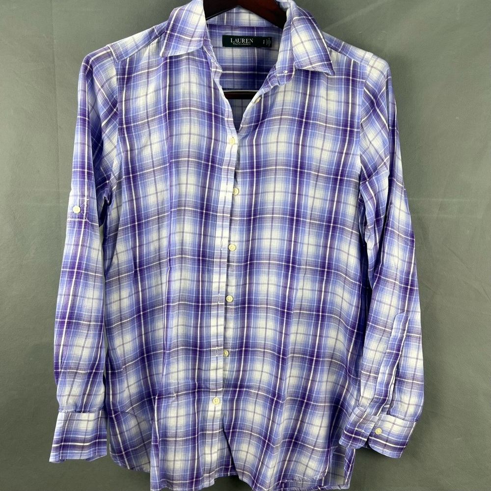 Ralph Lauren Women Plaid Long Sleeve Shirt Small